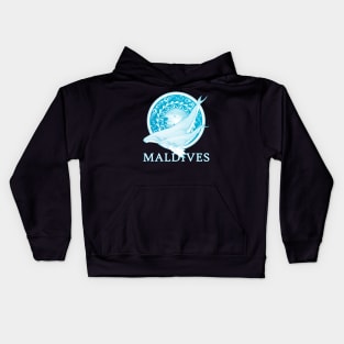 Maldives Republic Humpback Whales Kids Hoodie